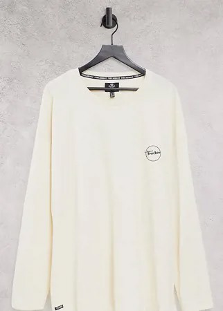 Кремовый лонгслив с логотипом Threadbare Plus-Белый