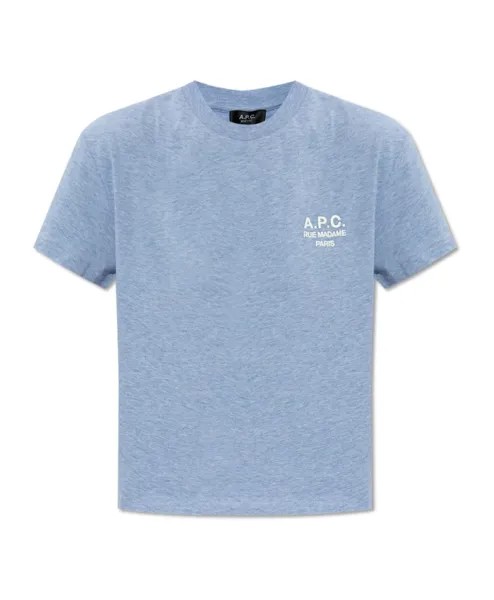 Футболка с логотипом A.P.C., синий