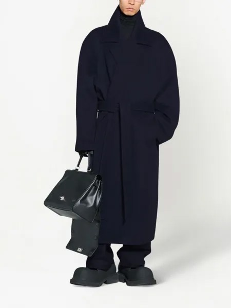 Balenciaga кашемировое пальто с рукавами реглан, синий