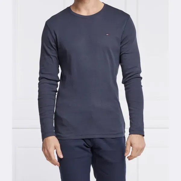Лонгслив tjm original в рубчик lon slim fit Tommy Hilfiger, синий