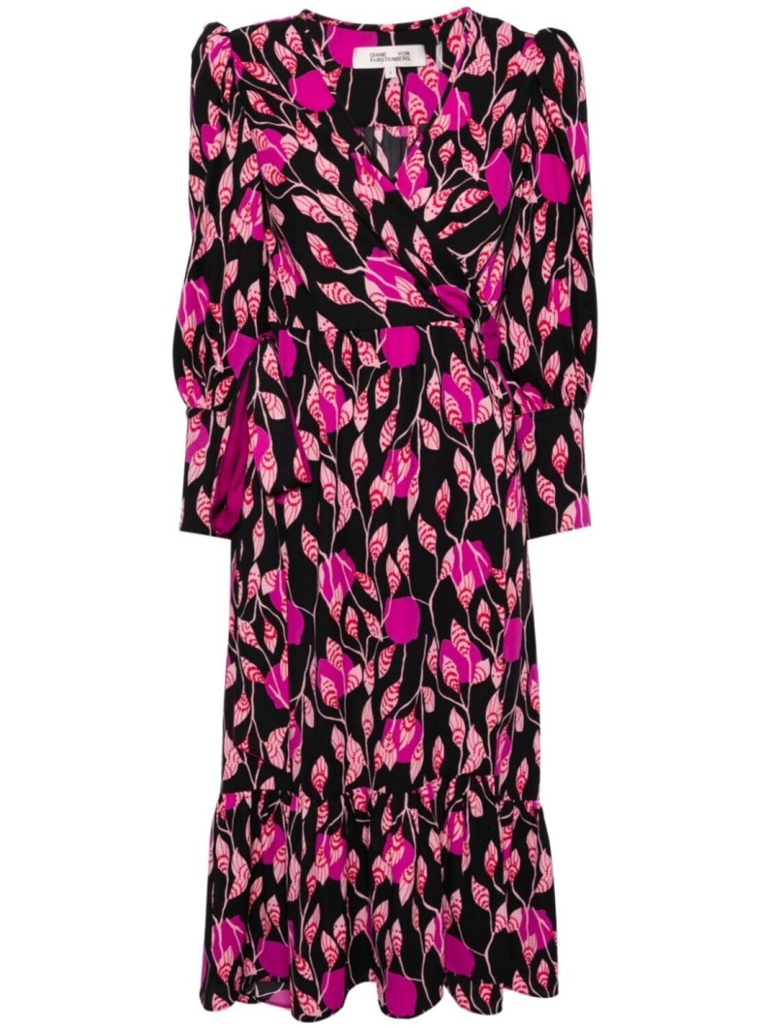 Diane Von Furstenberg платье Blade с запахом и цветочным принтом, розовый