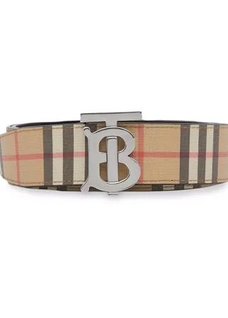 Burberry двусторонний ремень в клетку Vintage Check с монограммой