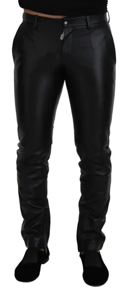 DOLCE - GABBANA Брюки Черные блестящие эластичные узкие брюки IT46/W32/S Рекомендуемая розничная цена 4430 долларов США