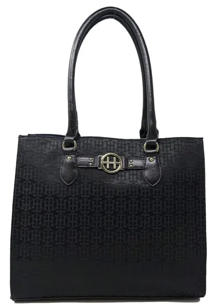 НОВИНКА Tommy Hilfiger, черная жаккардовая большая сумка-тоут с логотипом, кошелек