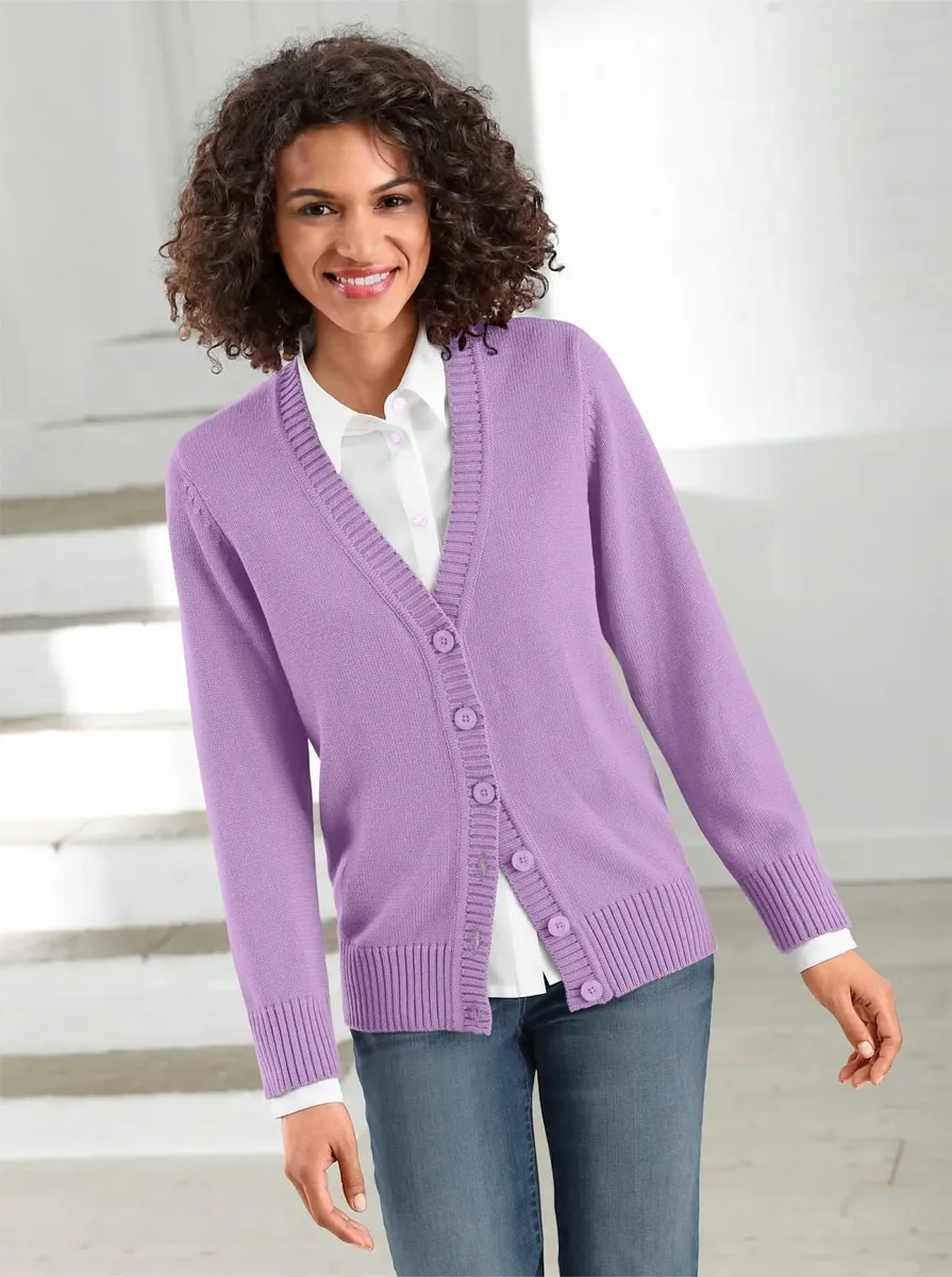 Кардиган в стиле casual Casual Looks, цвет Flieder