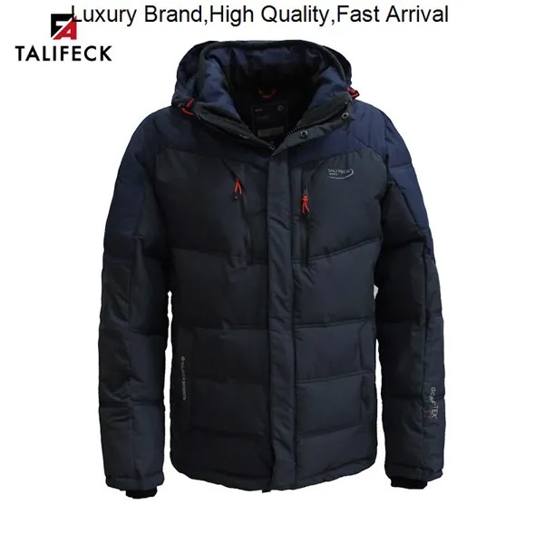 Зимняя высококачественная стеганая куртка TALIFECK лоскутное пальто из хлопка парки европейский размер мужская одежда