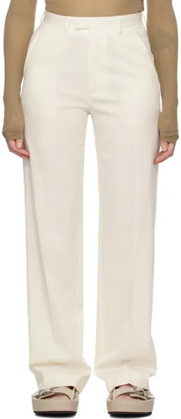 Белоснежные брюки со складками Mm6 Maison Margiela