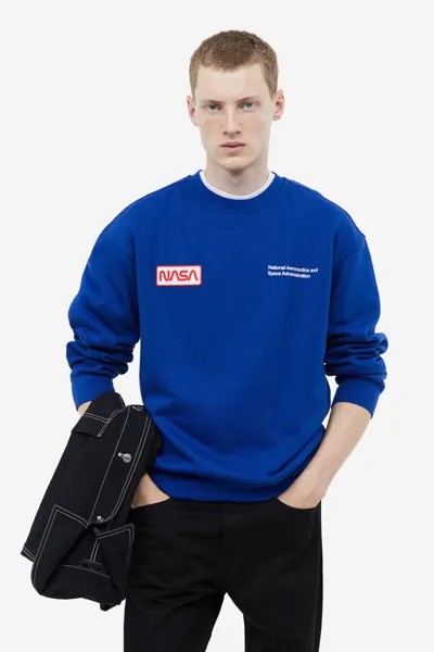 Толстовка свободного кроя H&M, синий