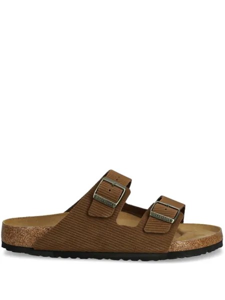 Замшевые шлепанцы Birkenstock Arizona, коричневый