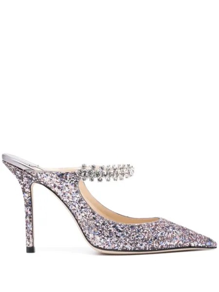 Jimmy Choo мюли Bing 100, серебристый