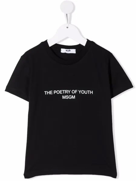 MSGM Kids футболка с логотипом