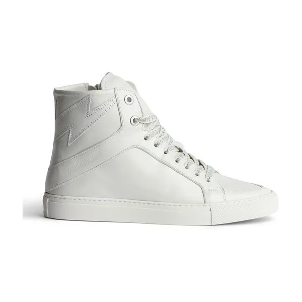 Женские высокие кеды High Flash с винтажным паштетом Zadig & Voltaire