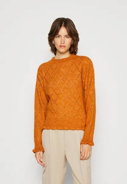 Свитшот JDY JDYLETTY O NECK FRILL, цвет pumpkin spice