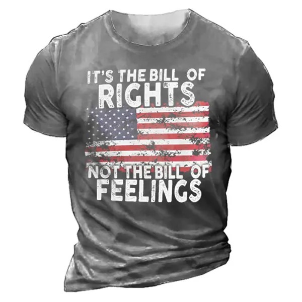 Мужская хлопковая футболка It's The Bill Of Rights Not The Bill Of Feelings