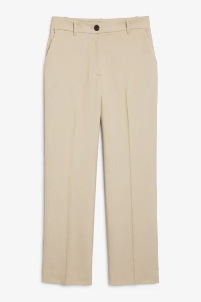 Элегантные брюки средней посадки с прямыми штанинами Monki