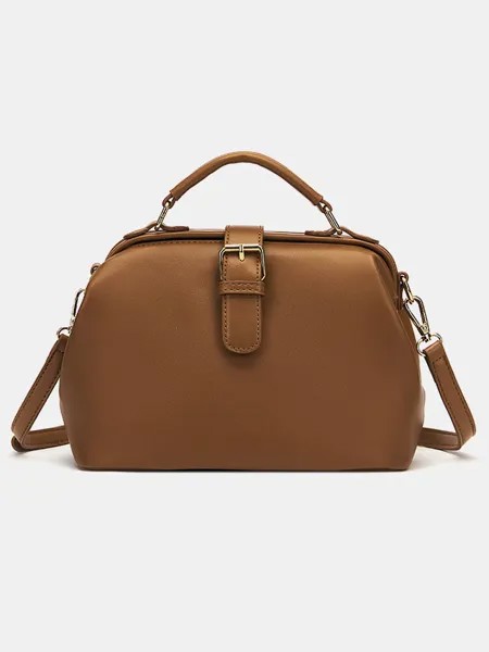 Женщины Винтаж Кожа PU Коричневый Телефон Сумка Crossbody Сумка Сумка-портфель Сумка
