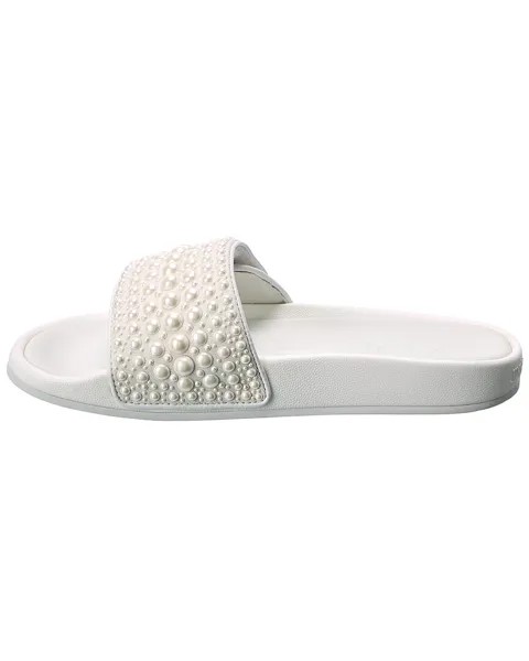 Шлепанцы Jimmy Choo Fitz/F из парусины, белый