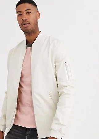 Светло-бежевый бомбер с карманом MA1 ASOS DESIGN Tall