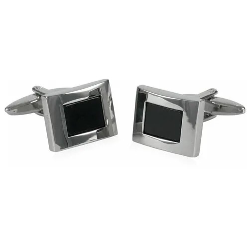 Запонки LINDENMANN Запонки LINDENMANN (ONE SIZE / Стальной/Черный)