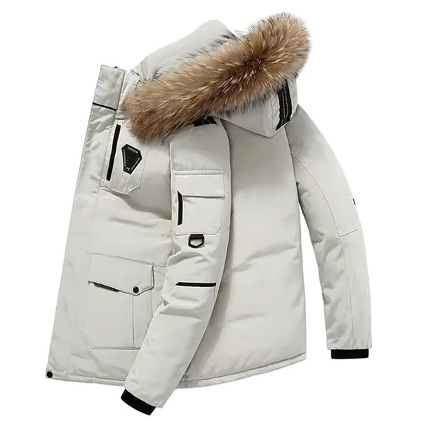 Модная спортивная куртка для пар с капюшоном, утолщенная Молодежная куртка из белого гуся для мужчин и женщин, Канадская модель