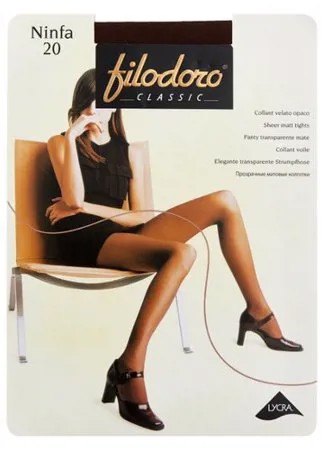 Колготки Filodoro Classic Ninfa 20 den, размер 5-XL, cappuccio (коричневый)