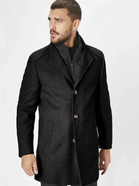 Черное шерстяное пальто newton S4 Jackets, черный