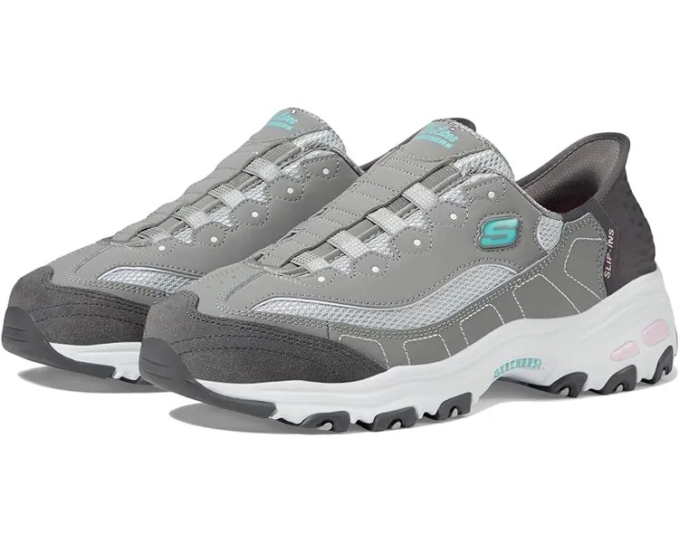 Кроссовки SKECHERS Hands Free Slip-Ins D'Lites, цвет Grey Light Pink