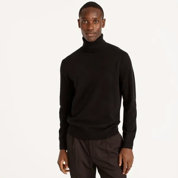 Кашемировый свитер с высоким воротом J.Crew, черный
