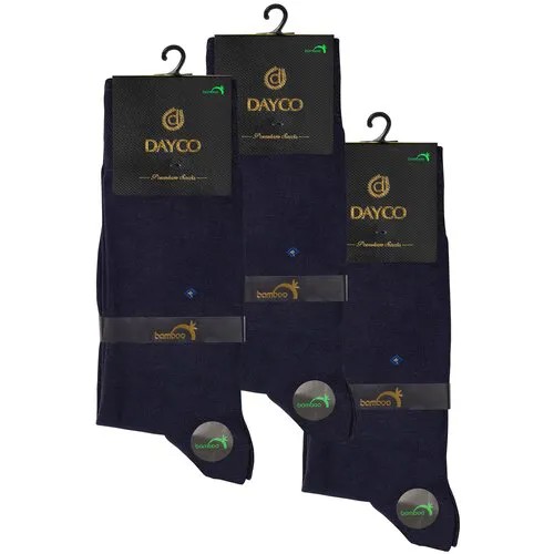 Носки Dayco мужские, комплект носков - 3 пары, бамбук, маленький узор сбоку, тёплые под костюм, р. 41-45