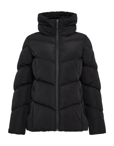 Пуховик Threadbare THB Pencil Padded Coat With Funnel Neck, черный