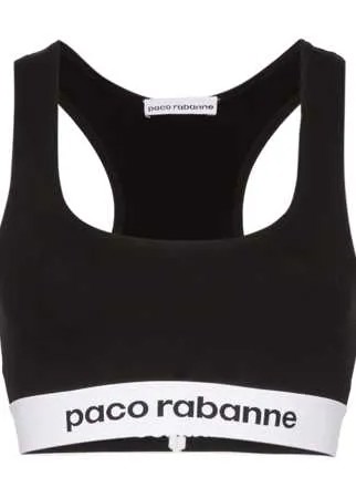 Paco Rabanne спортивный бюстгальтер с логотипом