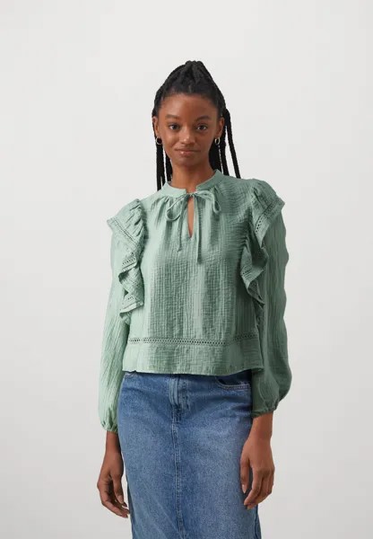 Блузка VICARINA FRILL VILA, цвет green milieu