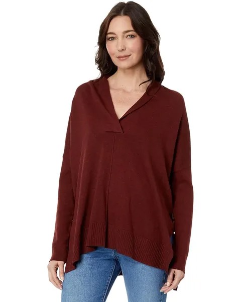 Свитер Lilla P Oversized Shawl Collar, цвет Mahogany