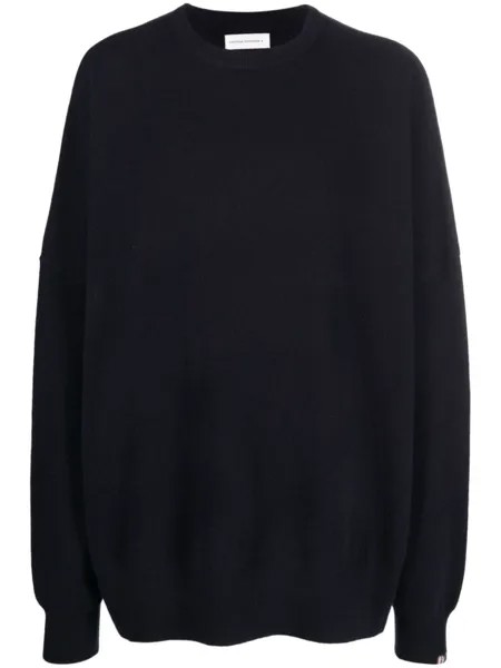 Джемпер оверсайз с круглым вырезом extreme cashmere, синий