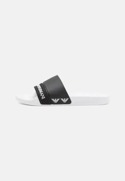 Шлепанцы EAGLE TAPE SLIDE UNISEX EA7 Emporio Armani, цвет white/black