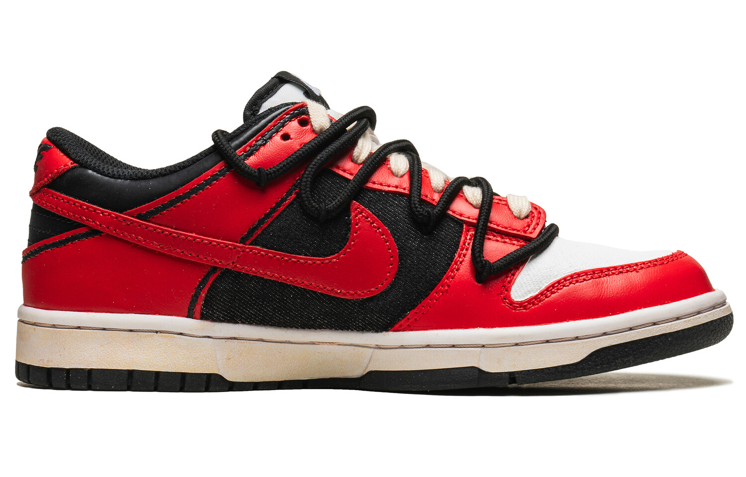 Кроссовки Nike Dunk Skateboarding Shoes Unisex Low-top Black, красный