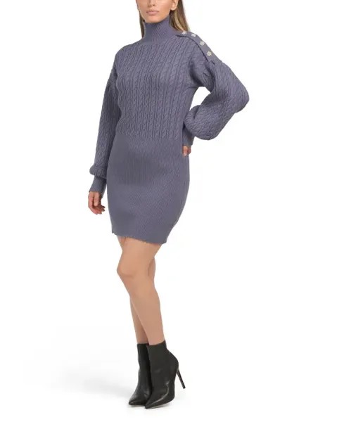 Мини-платье-свитер Bettany En Saison, цвет Denim