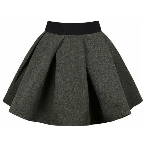 Серая юбка для девочки со складками на резинке 8454-ДОШ20 40/158