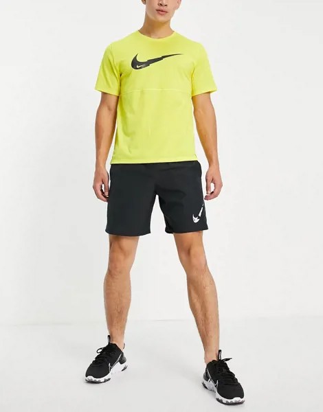 Черные шорты для бега длиной 7 дюймов Nike Running Wild Run-Серый