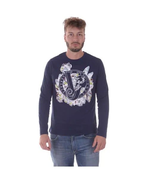 Пуловер Mars из джерси и хлопка Versace Jeans Couture, синий