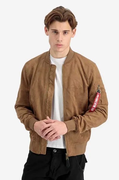 Куртка-бомбер MA-1 VF Vegan Suede 106107 13 Alpha Industries, коричневый