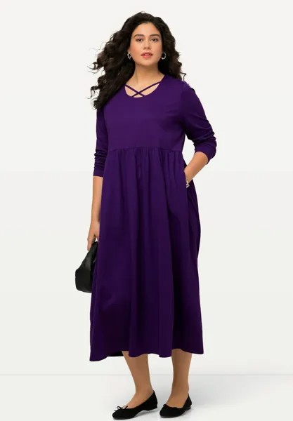 Платье из джерси LANGARM Ulla Popken, цвет tiefes violett