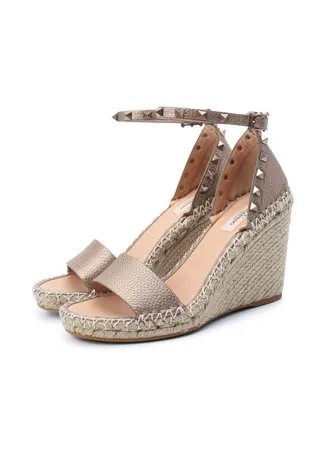 Кожаные босоножки Rockstud Double Valentino