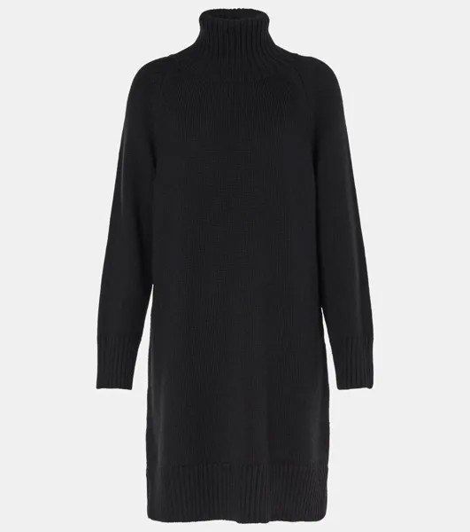 Платье-свитер Trudy из шерсти с высоким воротом Max Mara, цвет nero unito