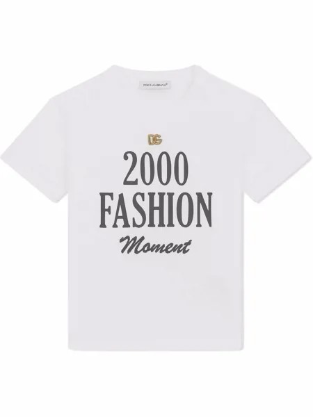 Dolce & Gabbana Kids футболка Fashion Moment 2000