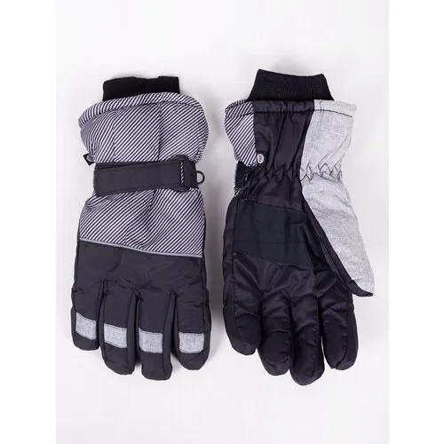 Перчатки Yo!, размер 22, серый, черный