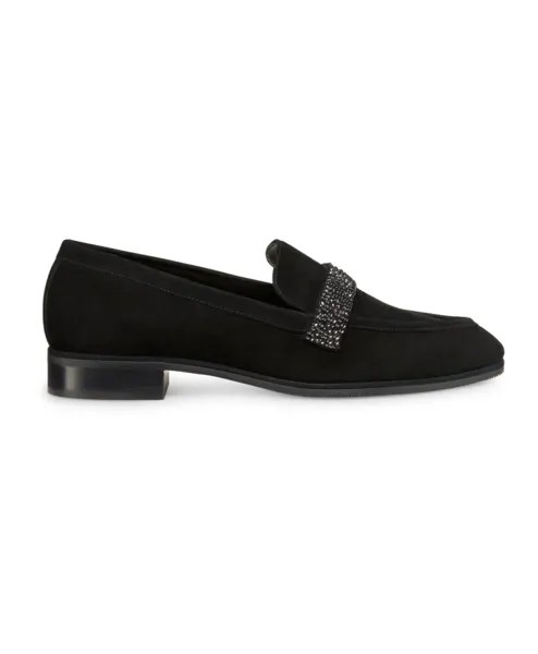 Лоферы с кристаллами Stuart Weitzman, черный