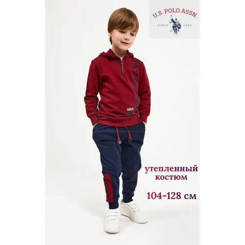 Комплект одежды U.S. POLO ASSN., размер 4-5 (104-110), синий, бордовый