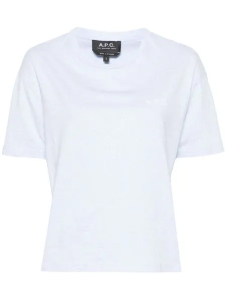 A.P.C. футболка с логотипом, синий