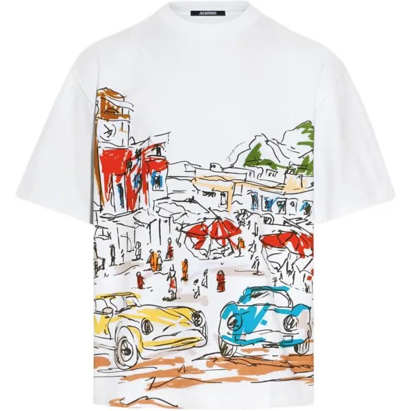 Футболка мужская БЕЛАЯ/БЕЛАЯ Jacquemus, белый
